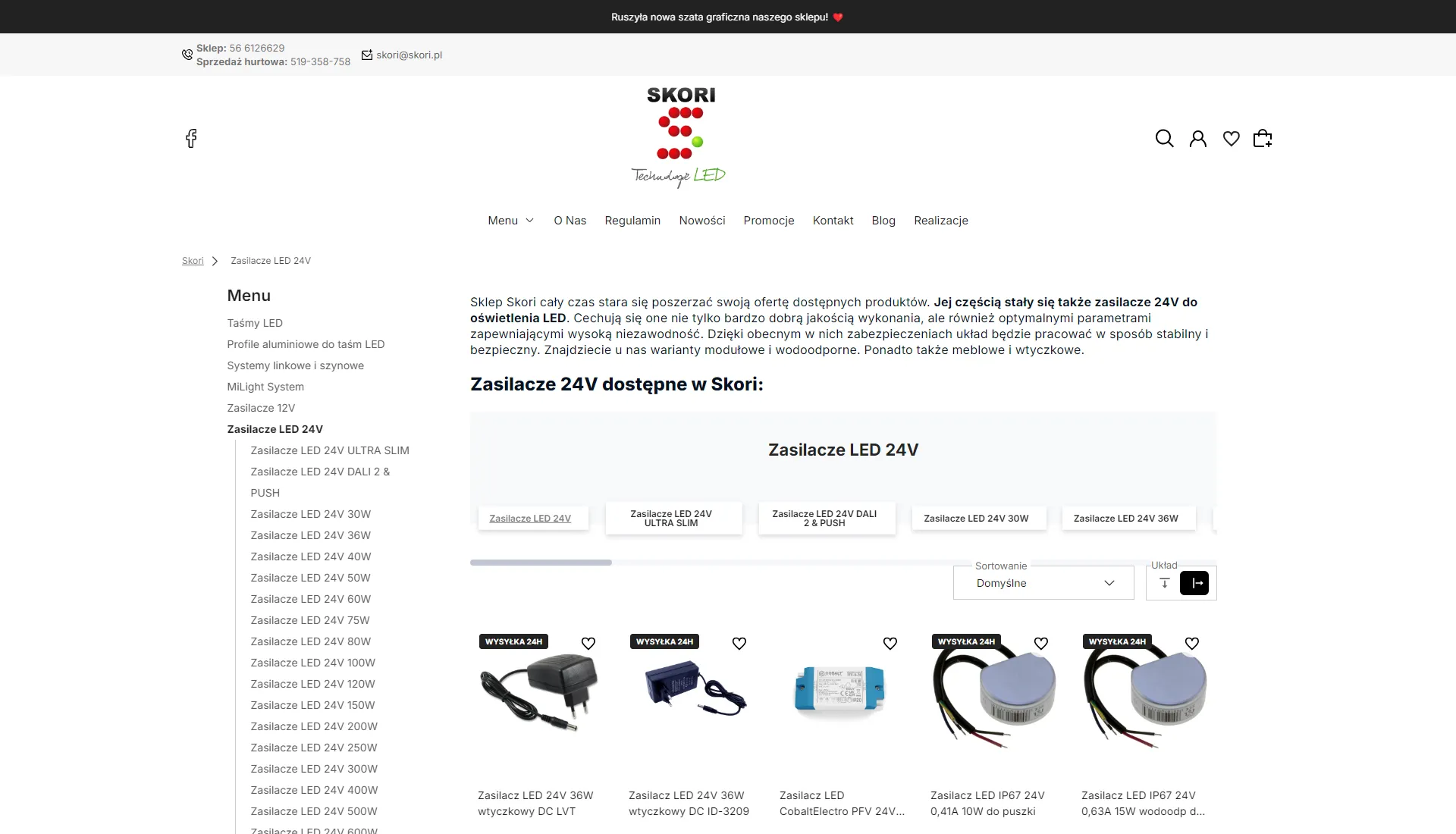 Jak dobrać zasilacz do instalacji oświetleniowej LED 24V?